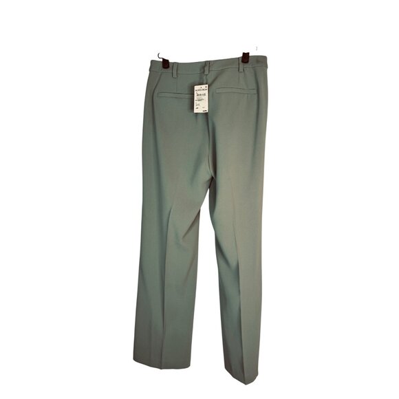 NWT Open Edit Size 6 Sage Green Wide-Leg Trousers Polyester Pockets High Waisted - Picture 5 of 9